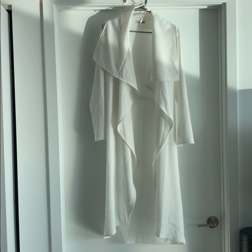 Fashion Nova Long White Blazer Cardigan - Size M